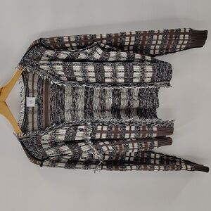 CAbi Style 4097 Classic Fringe Open Cardigan Medium